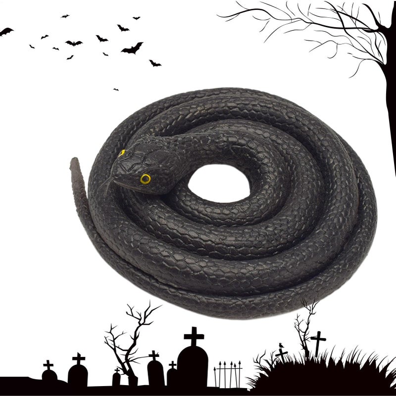 80cm Clear Green Field Snake Fake Prank Toy For Halloween April Fools Day Indoor Outdoor Scary Props - Image 2