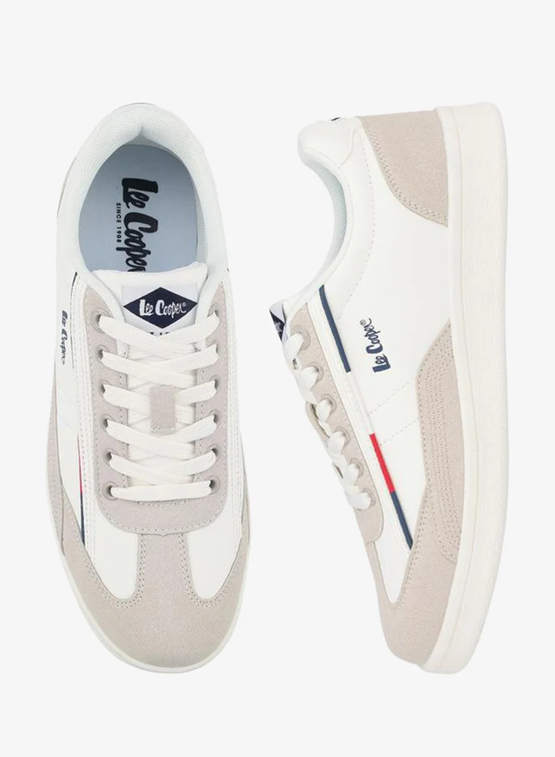 Logo Print Lace-Up School Sneakers
