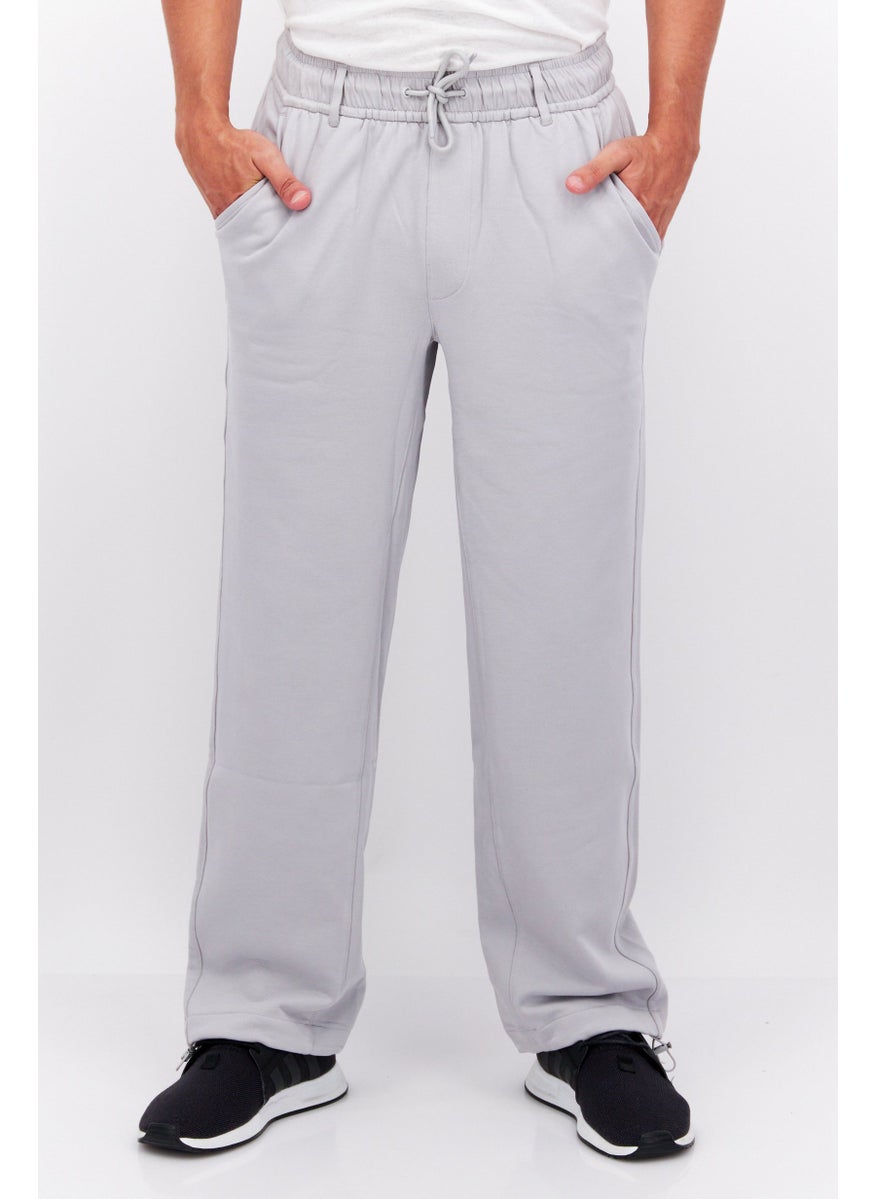 ESPRIT Men Regular Fit Solid Jogger Pants, Grey  - Image 1