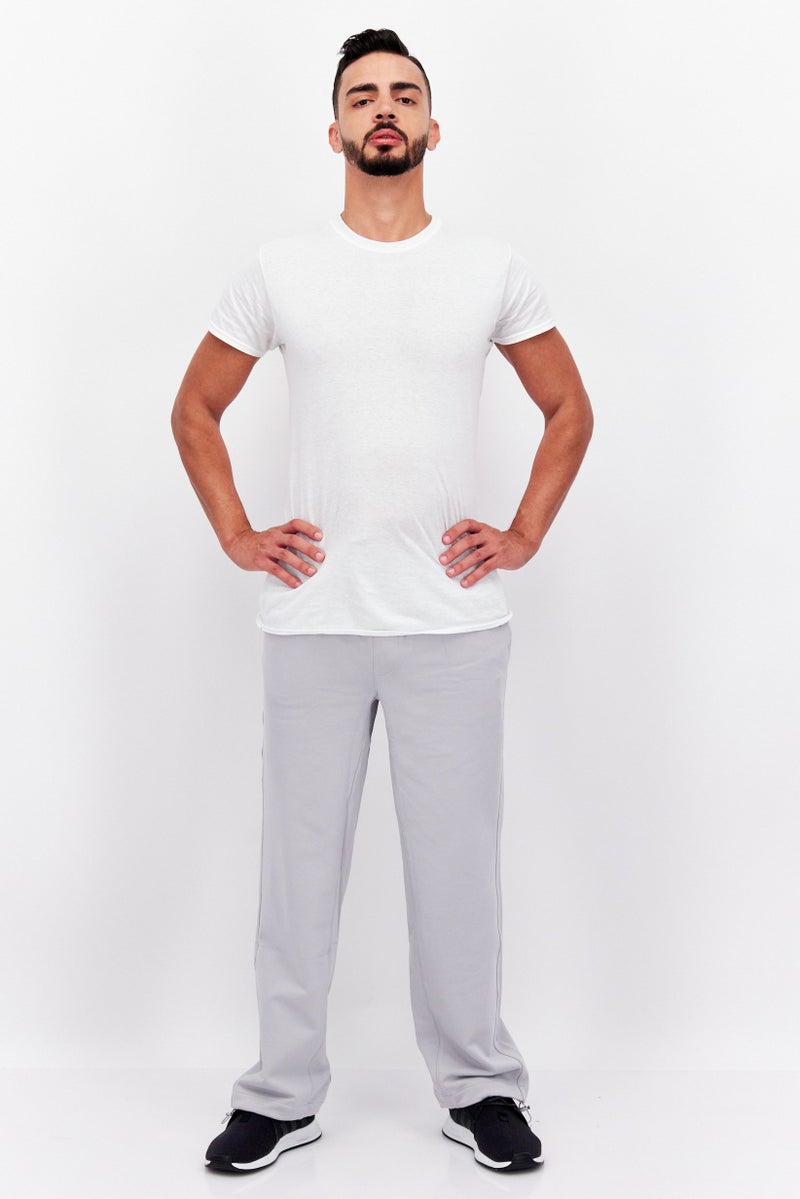 ESPRIT Men Regular Fit Solid Jogger Pants, Grey - Image 4