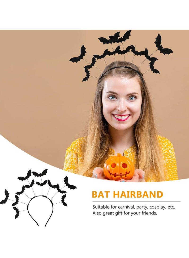 GGOOT Halloween Bat Headband Costume Accessory Women Masquerade Bat Hair Hoop Cosplay Carnival Theme Party  - Image 2