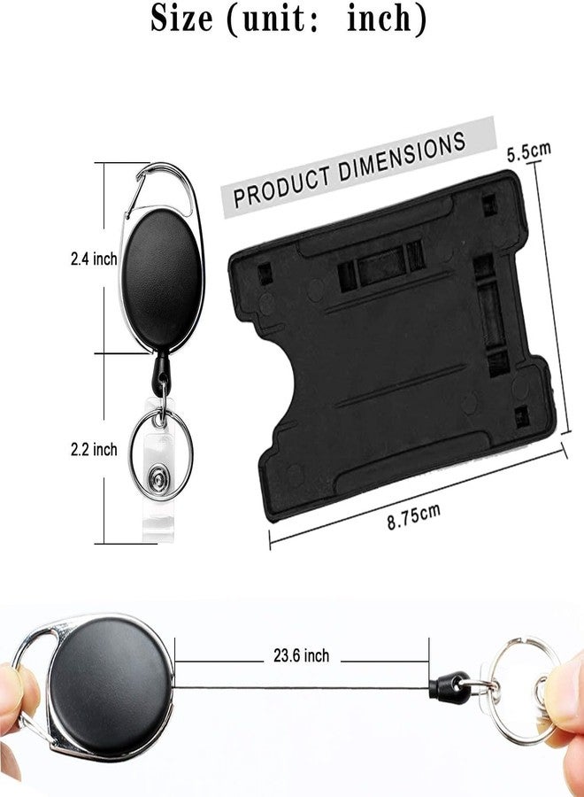 ANG ID Card Holder Pack of 1 (Oval 1+ Card Holder 1 (Black) - Image 2