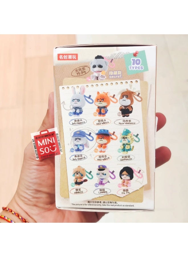 MINISO x Disney Zootopia 2 Worry Diaries Collection Vinyl Plush Pendant Blind Box, Full Display Set of 9 Sealed Mystery Boxes, Character Collectible for Display and Gifting - Image 3