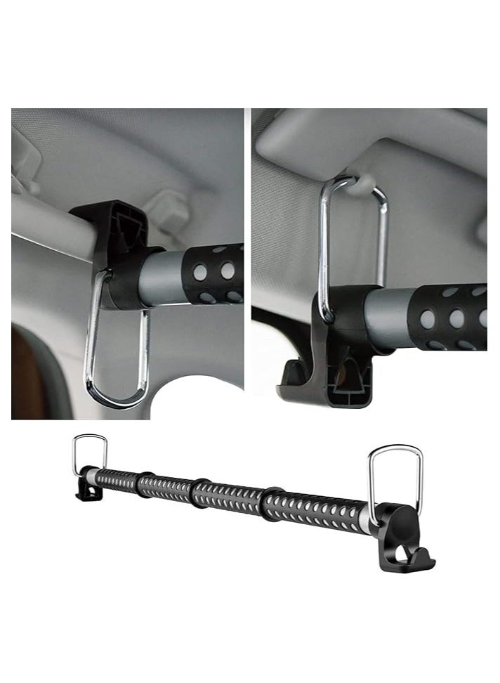شو وو شريط شماعات ملابس السيارة قابل للتوسيع، قضيب بدلة تخزين معدني عالي التحمل، رف منظم خزانة السيارة المعلق قابل للتوسيع حتى 162 سم، قضيب ملابس السيارة شديد التحمل من الفولاذ المقاوم للصدأ - Image 2