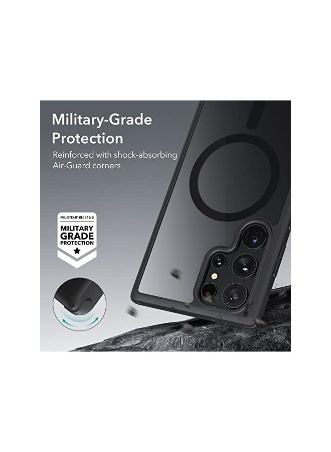 Green Tiger Galaxy S23 Ultra Case, Compatible with MagSafe, Magnetic Case for Galaxy S23 Ultra, Military-Grade Protection, Yellowing Resistant, Classic Hybrid Case (HaloLock), Clear Black - Image 4