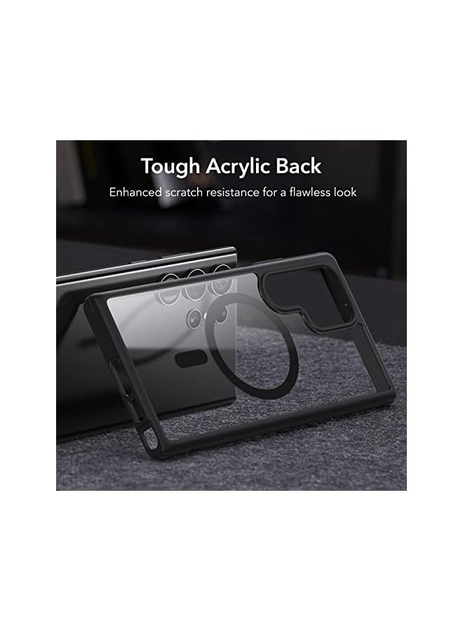 Green Tiger Galaxy S23 Ultra Case, Compatible with MagSafe, Magnetic Case for Galaxy S23 Ultra, Military-Grade Protection, Yellowing Resistant, Classic Hybrid Case (HaloLock), Clear Black - Image 5