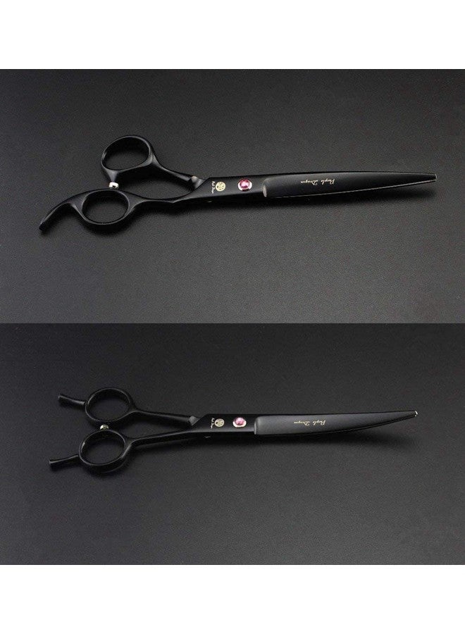 Purple Dragon 7.0 inch Rhinestone Decoration 3PCS Pet Grooming Scissors Dog Hair Cutting & Thinning Shears Set - Image 5