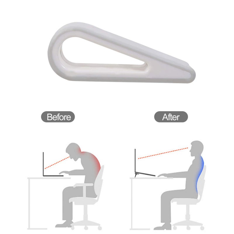 حامل كمبيوتر محمول قابل للتعديل 4 قطع رف تبريد مريح أبيض تصميم غير قابل للانزلاق - Image 4