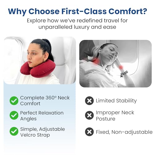 CareFoam Travel Neck Pillow | Premium Memory Foam Neck Pillow for Flight Travel, Car Sleeping | Adjustable Head Rest, Neck Rest Travelling Pillow for Sleeping Head Support - Image 4
