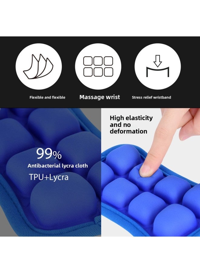 Loquat 3D Airbag Mouse Pad Wrist Pad Massage Wrist Pad Inflatable Vent Pad Water Inflatable Dual-purpose Inflatable Tube-Color:Blue