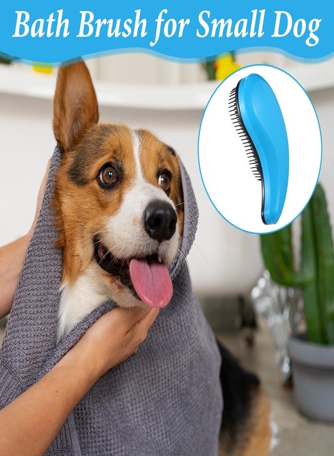 KFHENSOMR Small Dog Brushes for Grooming, Portable Yorkie Brush, Blue - Image 4