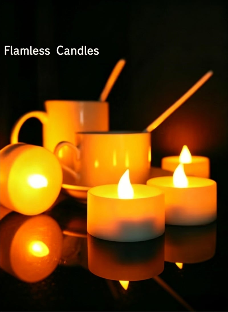 هومستر 24 جهاز كمبيوتر شخصي Flameless التصويت الشموع, LED بطارية تعمل Flameless الشموع, Flameless تلمع الكهربائية الشموع المزيفة, بطارية تعمل أدى أضواء الشاي في دافئ أبيض, لحفلة طاولة الزفاف - Image 2
