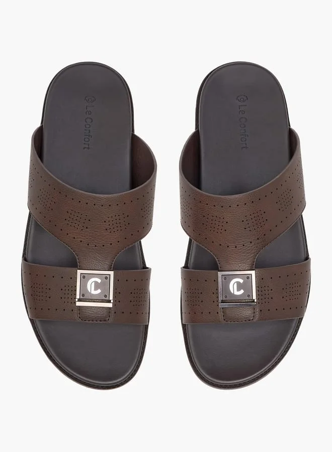 لو كونفورت صنادل عربية رجالية بنقوش