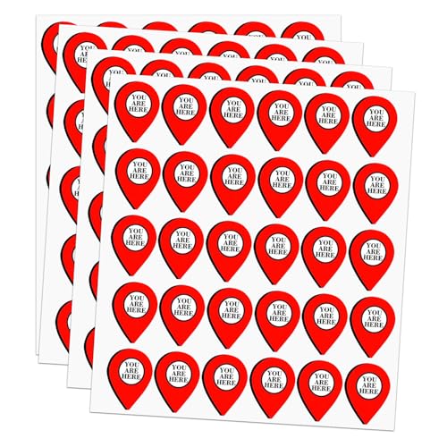 Besttile You are Here Map Pointer Stickers 05 x 07 Inch Each Perfect for Maps Projects More120 Pcs - Image 1