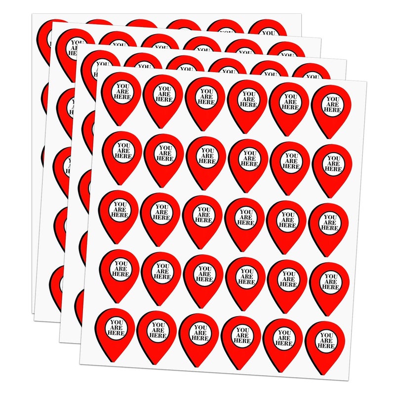 Besttile You are Here Map Pointer Stickers 05 x 07 Inch Each Perfect for Maps Projects More120 Pcs - Image 3