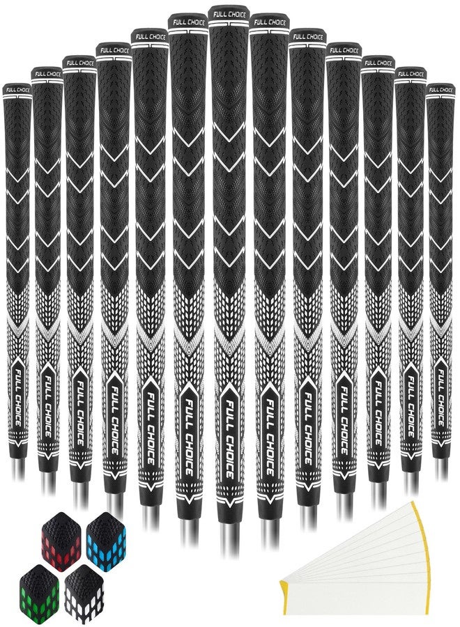 Full Choice Rubber Golf Grips 13 Pack, High Traction and Feedback, Non-Slip, Advanced Texture Control, 13 Grips Set, white, Standard Size, RG01 Golf Club Grips - Image 1