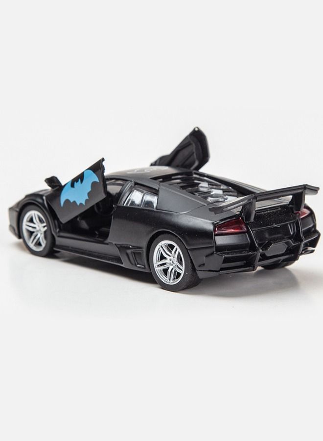 1/32 Lamborghini Model Car, Batman Theme Doodle Supercar, Zinc Alloy Pull Back Toy Car, Alloy Collectible Toy for Kids Boy Girl Gift  - Image 2