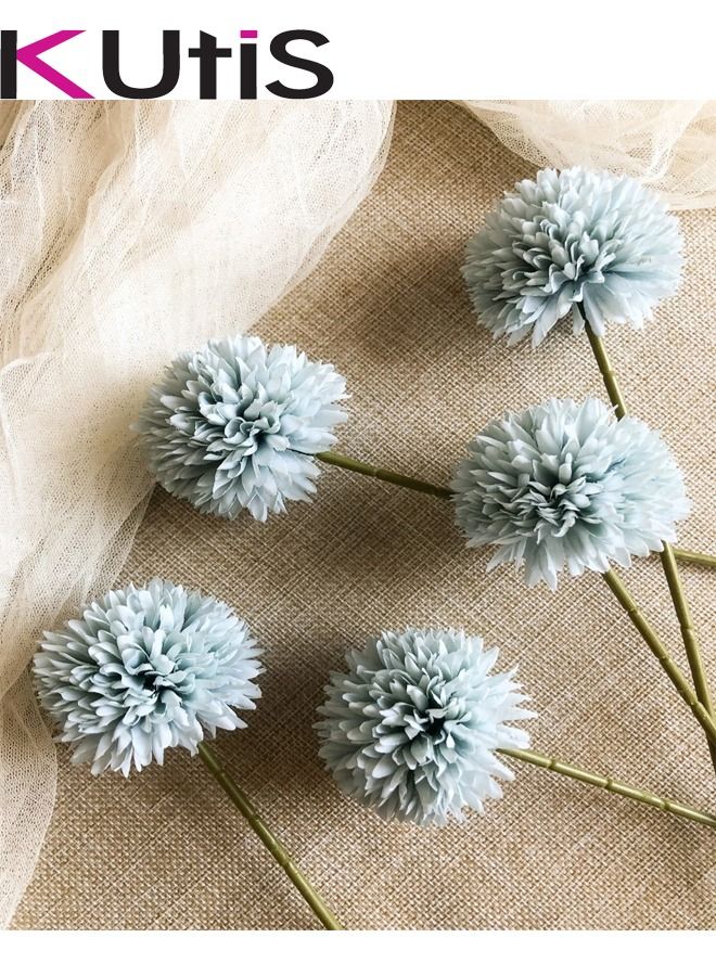 Kutis 5-Piece Artificial Hydrangea Flower Bouquet For Home Garden Wedding Birthday Party  - Image 1