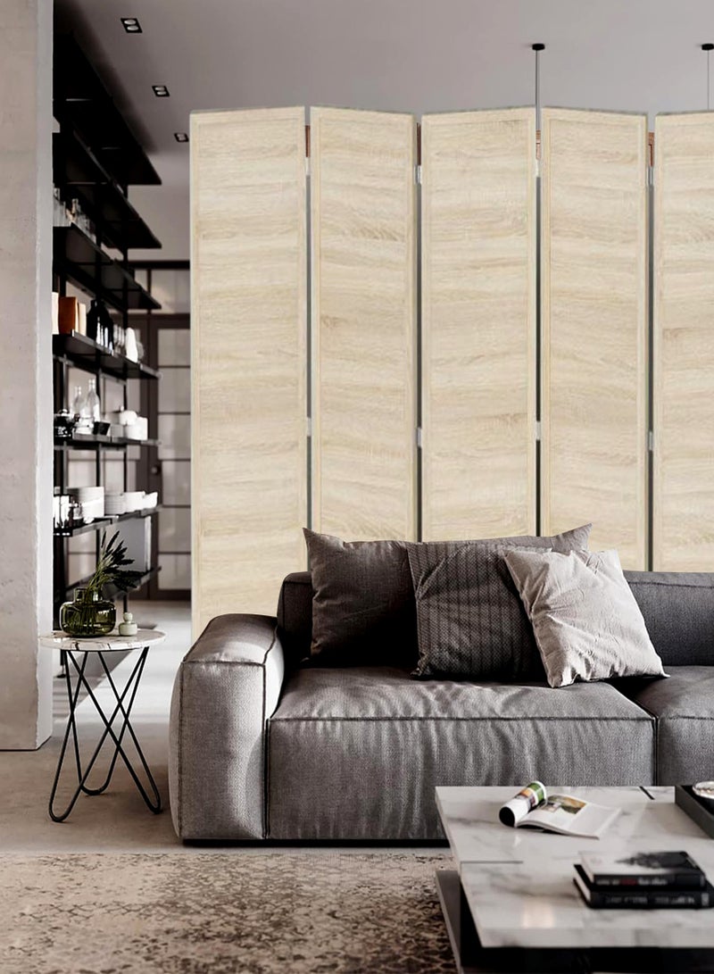 Living Room Divider 5 Panel Room Partition, Foldable Freestanding - Image 1