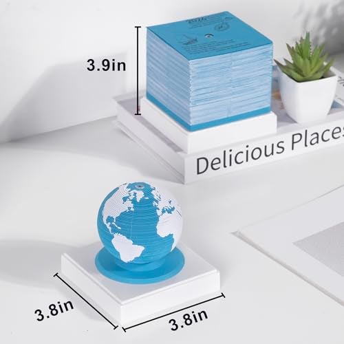 UoYeet Desk Calendar 2026 3D Earth Time Piece Tear Away Memo Pad with Inspirational Daily Notes, 365-Day Paper Sculpture Planning Calendar with Plastic Base & Clear Box Cover for Christmas & New Year Gifts - Image 3