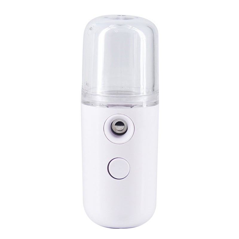 Nano Spray Moisturizing Instrument: 30ml White Water Tank, One-Button Operation, High-Frequency Vibration Atomization - Portable Face Humidifier for Home, Office, Outdoor Travel & All Skin Types - Image 1