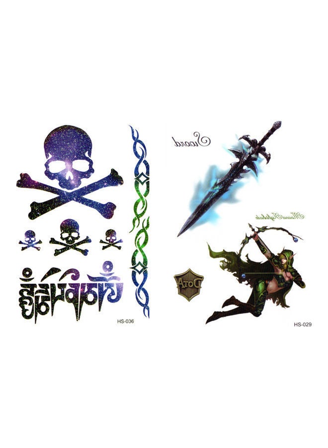 NIBEMINENT 2-Piece Temporary Tattoo Sticker Set - Image 1