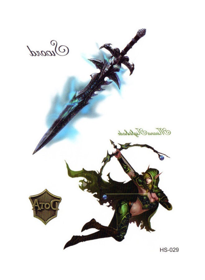 NIBEMINENT 2-Piece Temporary Tattoo Sticker Set - Image 3