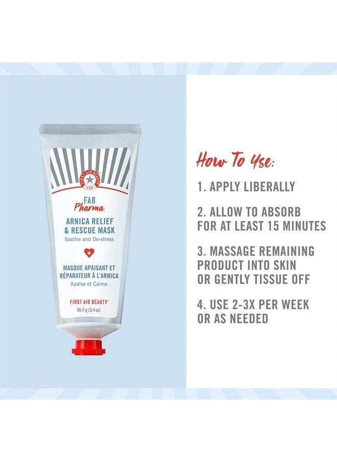 First Aid Beauty - FAB Pharma Arnica Relief & Rescue Mask – Soothing Leave-On Face Mask for Dry Skin - 3.4 oz. - Image 1