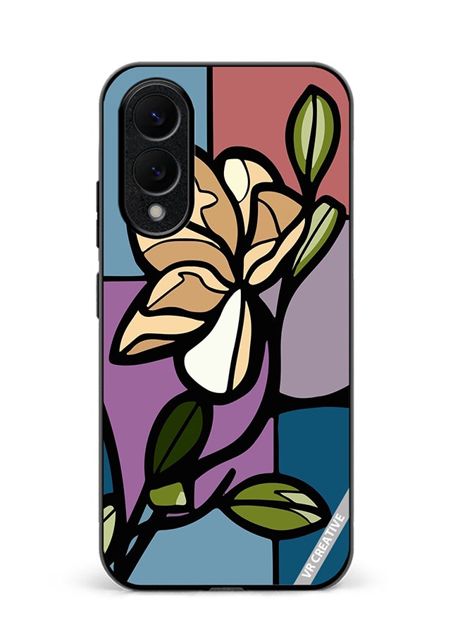 VR CREATIVE Protective Case Cover For Samsung Galaxy S25 Edge Rose Design Multicolour