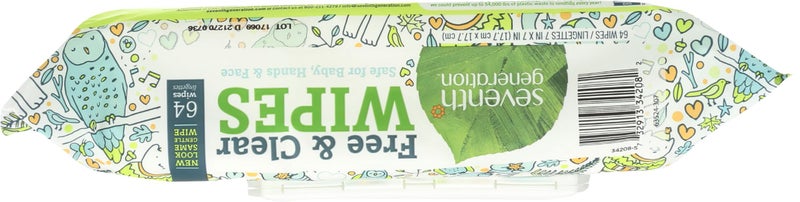 Seventh Generation Baby Wipes (64 Thick and Soft Wipes) - Image 4