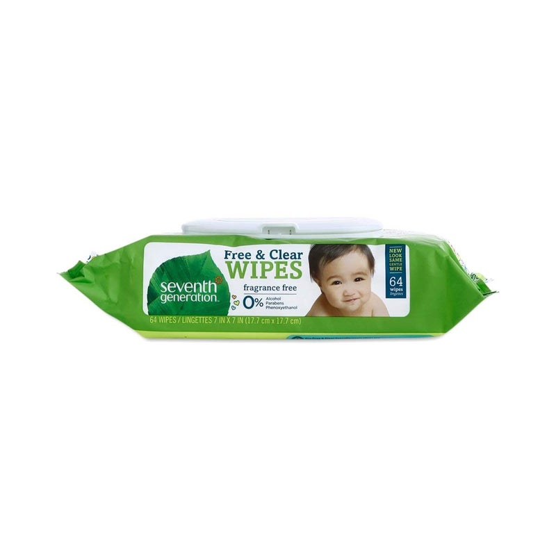Seventh Generation Baby Wipes (64 Thick and Soft Wipes) - Image 2