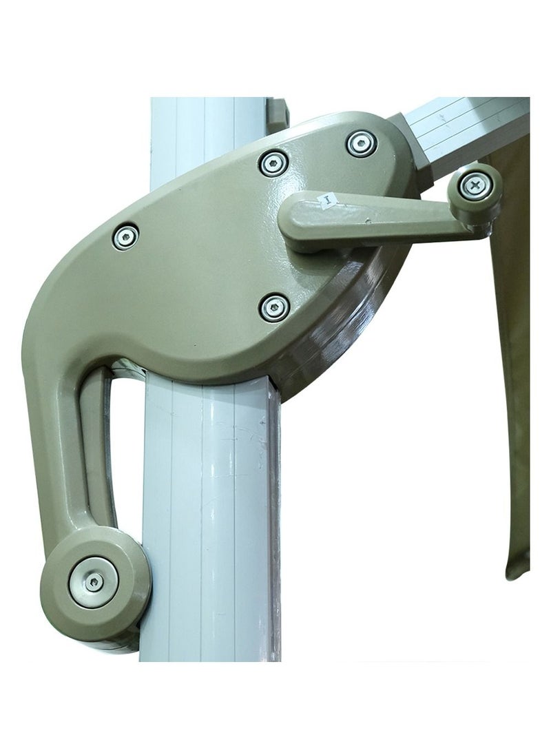 Oasis Casual 3*3M Khaki Aluminium Umbrella With 60kg Marble Base UM021  - Image 3