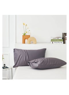 Excefore Queen Size Bamboo Cooling Pillowcases, 2 Pcs Grey Cooling Pillowcase , 100% Organic Bamboo Pillowcases, Moisture Wicking Bamboo Pillowcases, with Envelope Closure, for Hot Sleepers  - Image 4