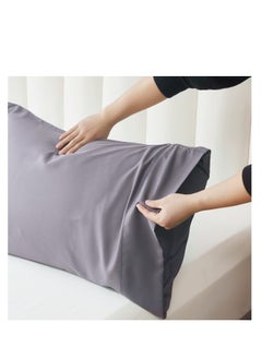 Excefore Queen Size Bamboo Cooling Pillowcases, 2 Pcs Grey Cooling Pillowcase , 100% Organic Bamboo Pillowcases, Moisture Wicking Bamboo Pillowcases, with Envelope Closure, for Hot Sleepers  - Image 2