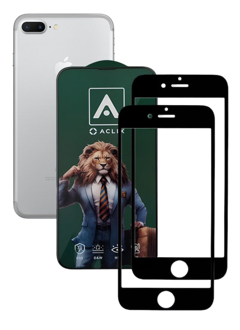 أكاليكس قطعتين، واقي شاشة عالي الجودة لهاتف آيفون 7 بلاس - Image 1