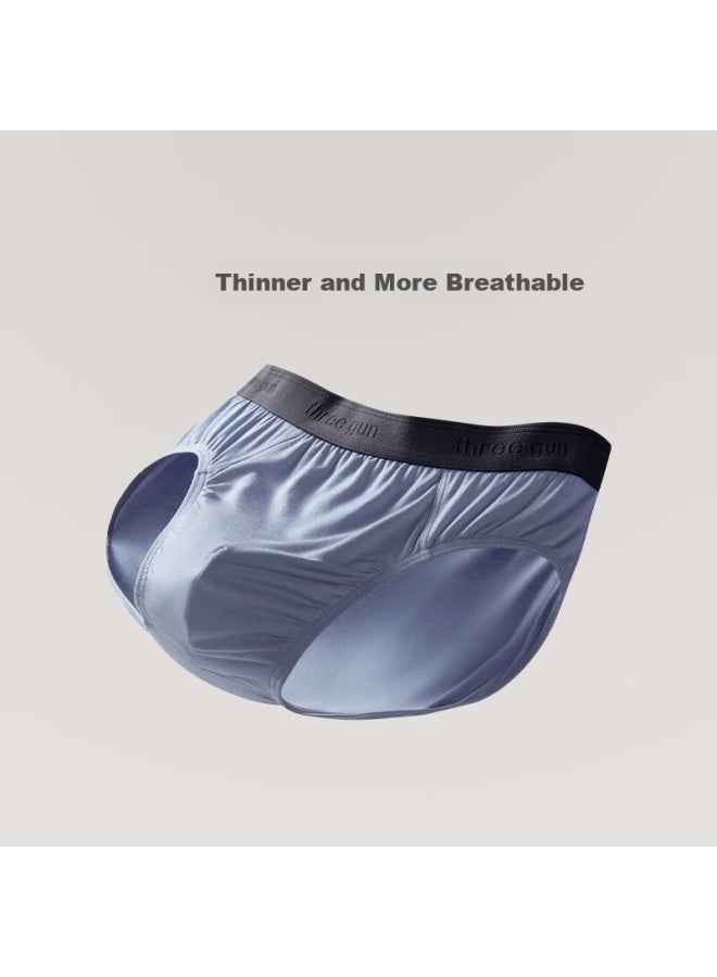 Threegun Men's Underwear [50 High-count Antibacterial Modal] Triangle Briefs Gift Box Set [3-pack] - Image 5