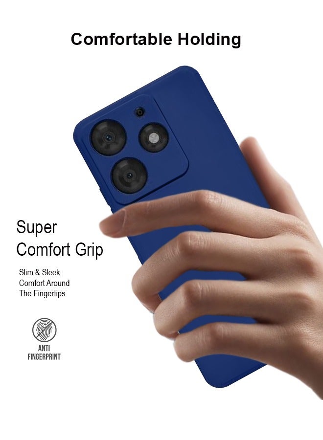Tecno Spark 10 Pro Dark Blue Cover Blue- Premium 2.0mm TPU Silicon, Enhanced Camera Protection with Lens Shield, Shockproof & Water-Proof Cover for Tecno Spark 10 Pro - Image 3