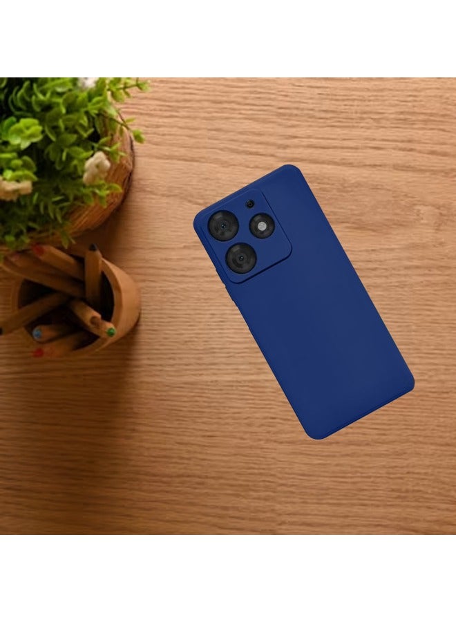 Tecno Spark 10 Pro Dark Blue Cover Blue- Premium 2.0mm TPU Silicon, Enhanced Camera Protection with Lens Shield, Shockproof & Water-Proof Cover for Tecno Spark 10 Pro - Image 4