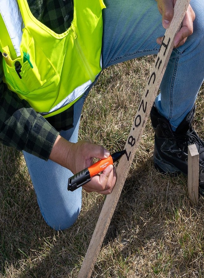 KLEIN TOOLS 861023 Skribes Permanent Markers, Chisel Tip, Professional-Grade Ink, Multi-Surface Jobsite Marker for Wet, Dry and Oily Surfaces, Black, 3-Pack - Image 5