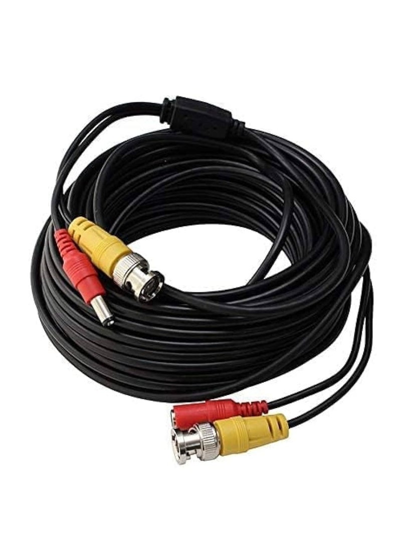 بكرة سلك 40 متر لتوصيل كاميرات المراقبة وأجهزة DVR – كابل فيديو وطاقة أسود