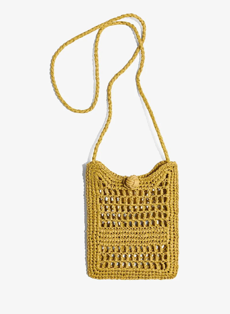 Straw phone bag
