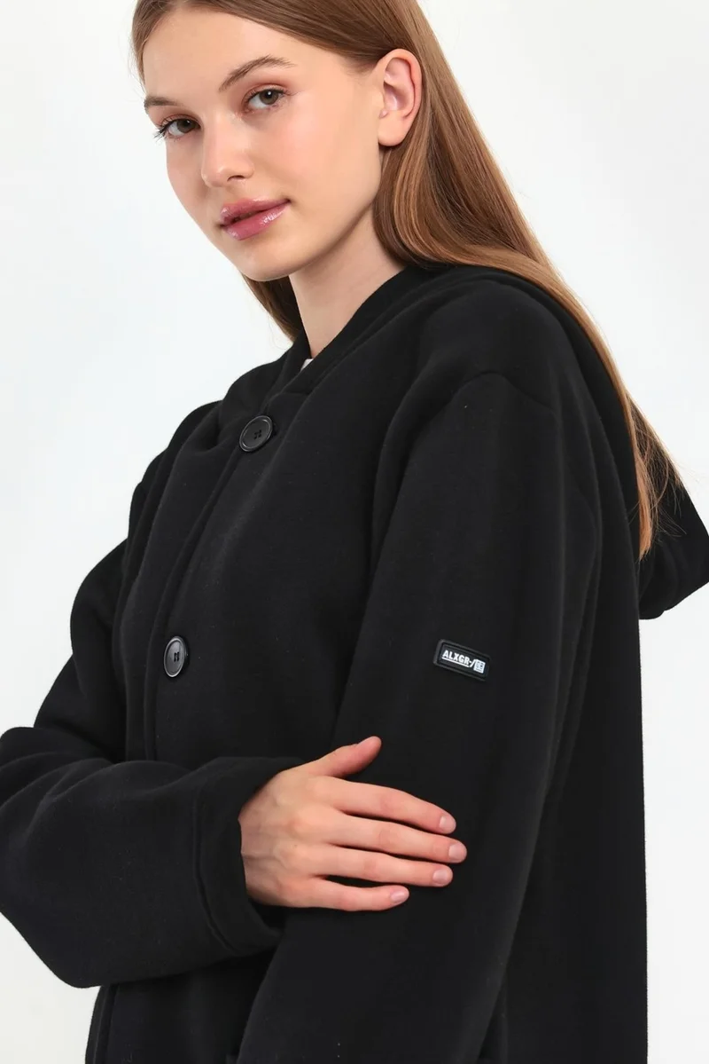 الكسندر جاردي Hooded Oversize Cardigan (E22-60700)