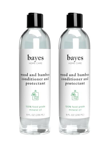 Bayes Food Grade Mineral Oil for Cutting Board - Mineral Oil Food Grade for Bamboo, Teak & Wood Conditioner and Protectant - Cutting Board Oil Food Grade Formula - Wood Oil for Cutting Board - 8 oz - Image 1