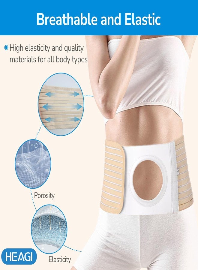 Heagimed Ostomy Belt, Ostomy Supplies Ostomy Hernia Support Belt for Men/Women, Elastic Abdominal Support Belt Preventing The Stoma Hernia and Reinforce Colostomy Bags - XL - Image 5