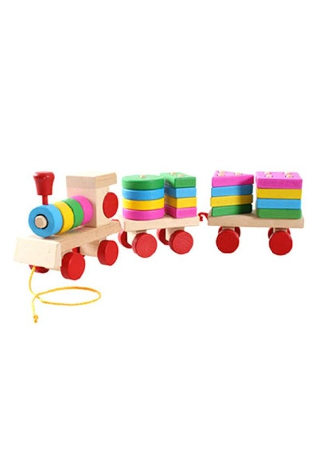 Wooden Stacking Train Toy, Shape Sorter Wooden Toys, Sorting & Stacking Toys for Toddler 3, Montessori Toys for 3 Year Old Boy Girl Gifts, Kids Wooden Train Toy  - Image 3