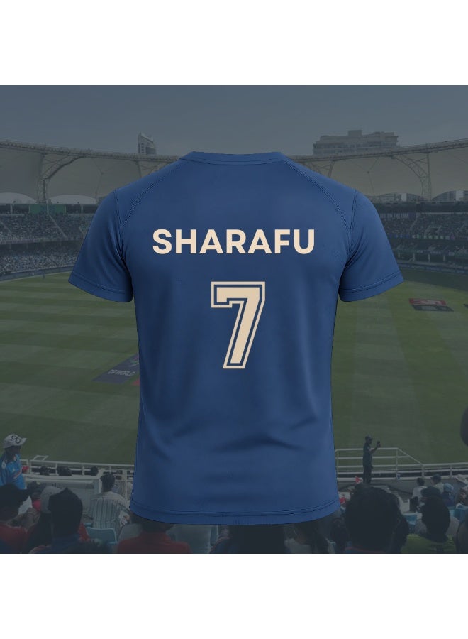 تيشيرت لاعب الكريكيت الرياضي في الإمارات العربية المتحدة - تيشيرت رجالي بأكمام قصيرة ورقبة دائرية يسمح بمرور الهواء - مثالي لممارسة الكريكيت وجلسات التدريب والملابس الرياضية اليومية - Image 2