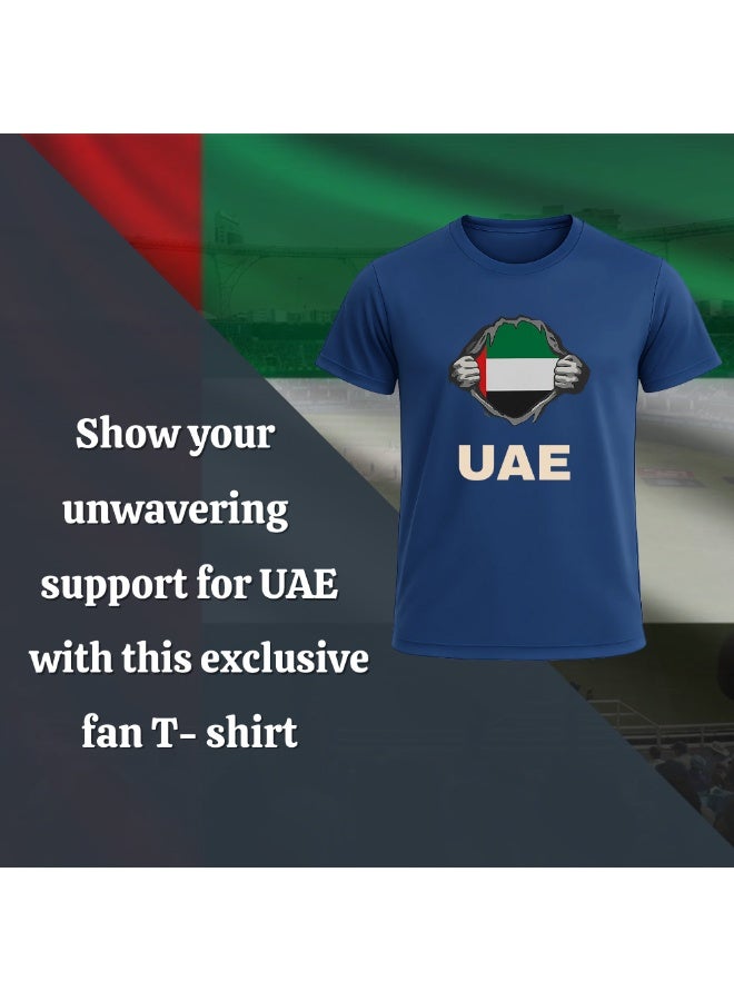 تيشيرت لاعب الكريكيت الرياضي في الإمارات العربية المتحدة - تيشيرت رجالي بأكمام قصيرة ورقبة دائرية يسمح بمرور الهواء - مثالي لممارسة الكريكيت وجلسات التدريب والملابس الرياضية اليومية - Image 4