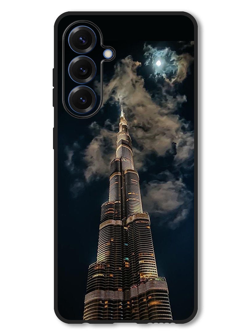 Theodor Case Compatible with Samsung Galaxy A56 Protection Shockproof Bumper Cover Burj Khalifa In Night - Image 1