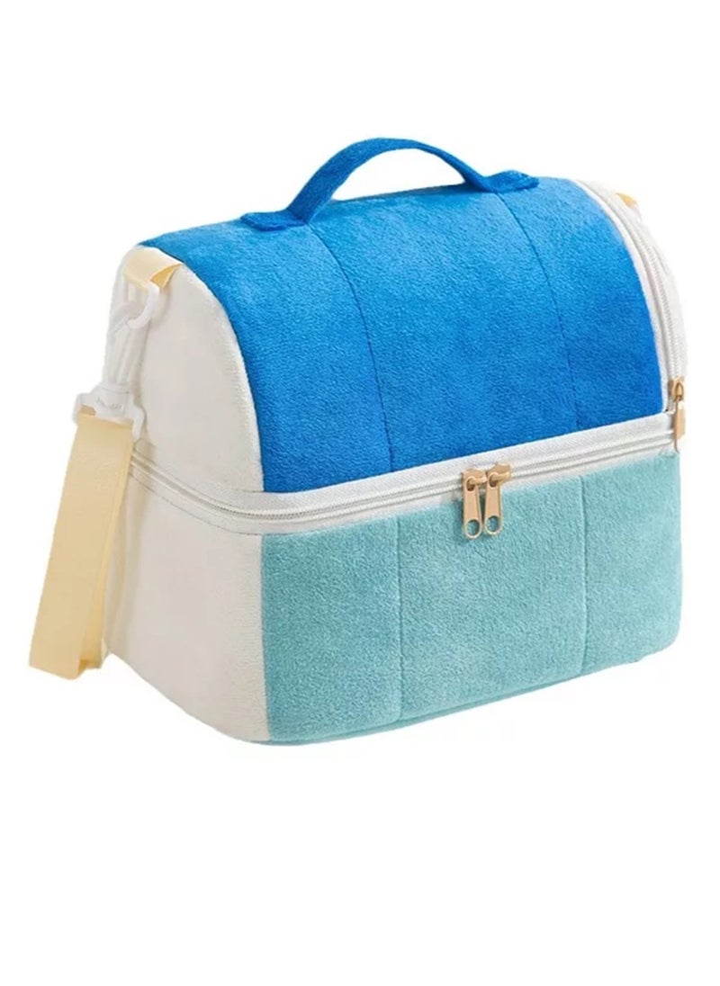 Gonice Thermal Bag Plush Double Layer Picnic Lunch Box  - Image 1