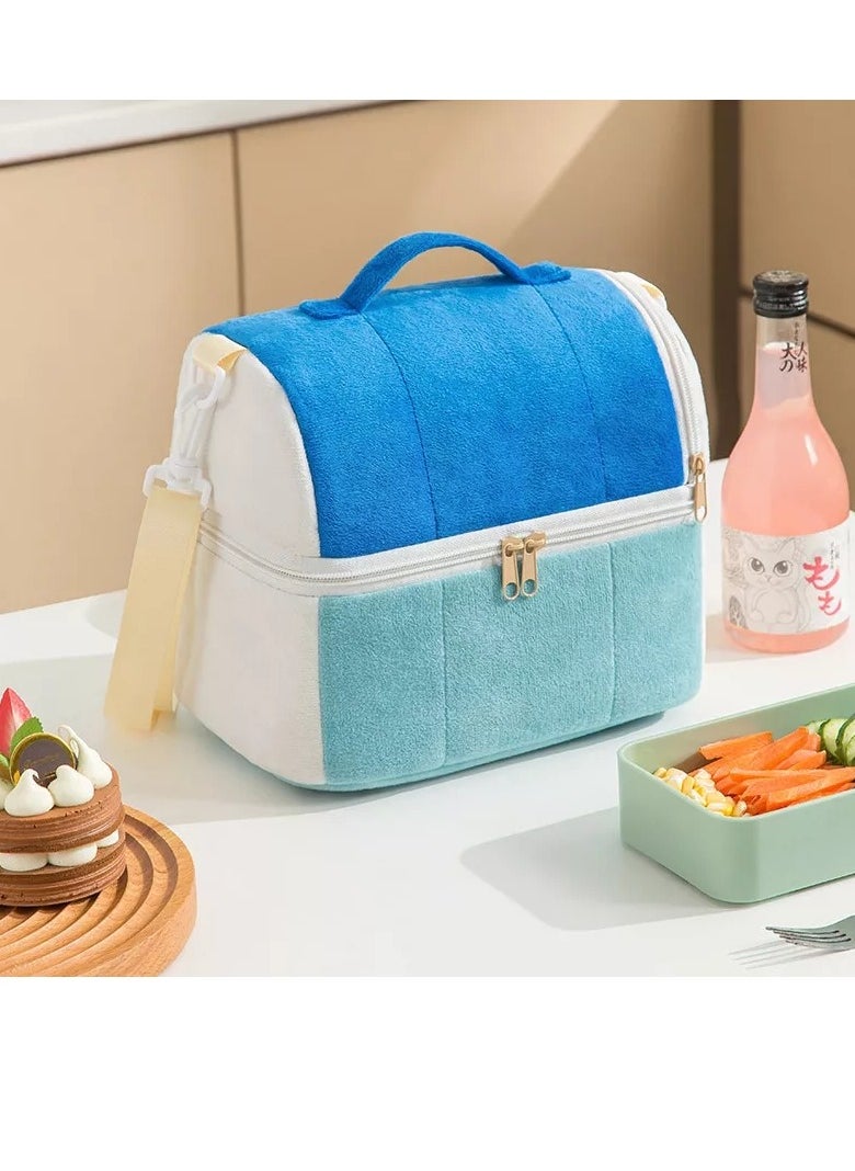 Gonice Thermal Bag Plush Double Layer Picnic Lunch Box  - Image 2
